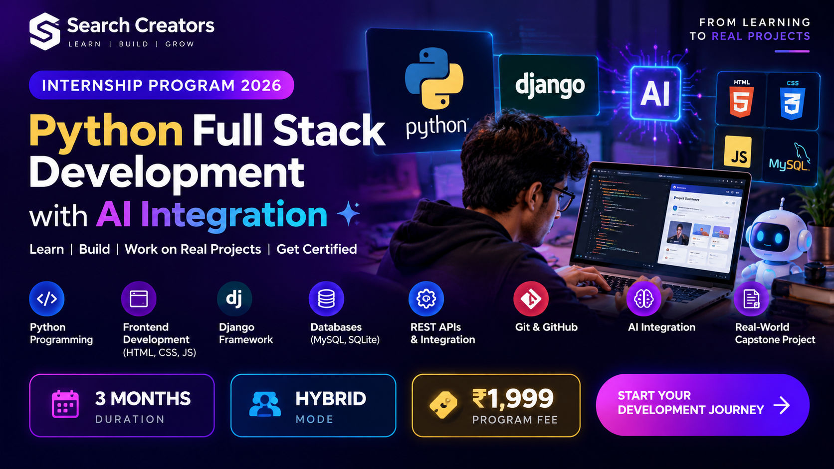 Python Full Stack Development with AI Integration Internship 2026