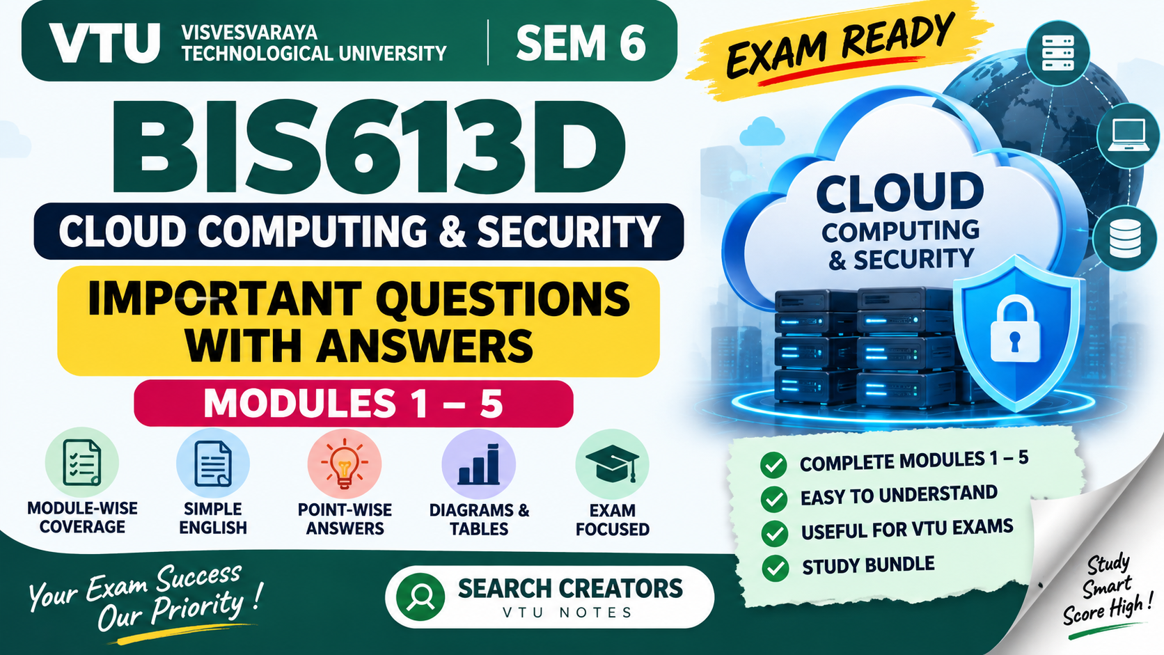 BIS613D Cloud Computing & Security Important Questions with Answers